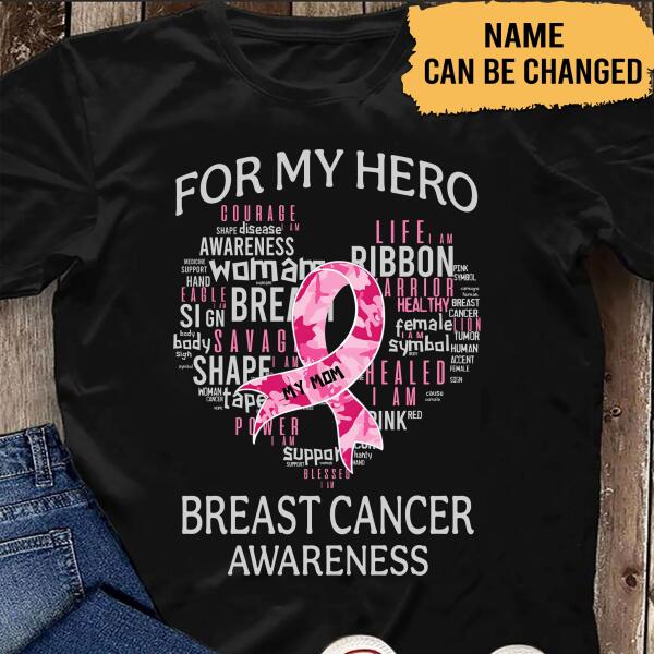 For My Hero Courage Eagle Savage Warrior Healthy Personalized Shirt Breast Cancer Awareness Sh-00529-Ctha