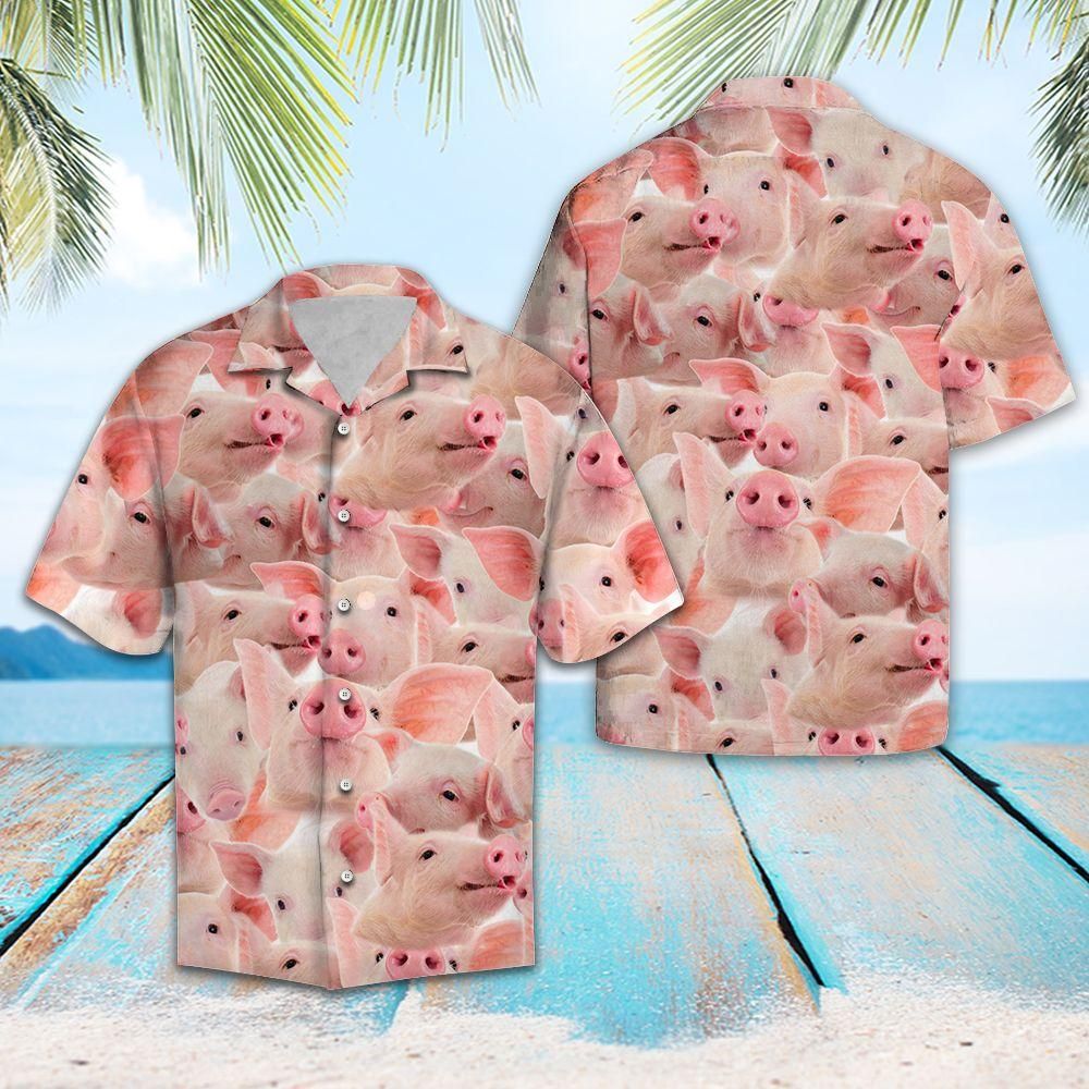 Aloha Shirt Happy Pig Hawaii Ha111535