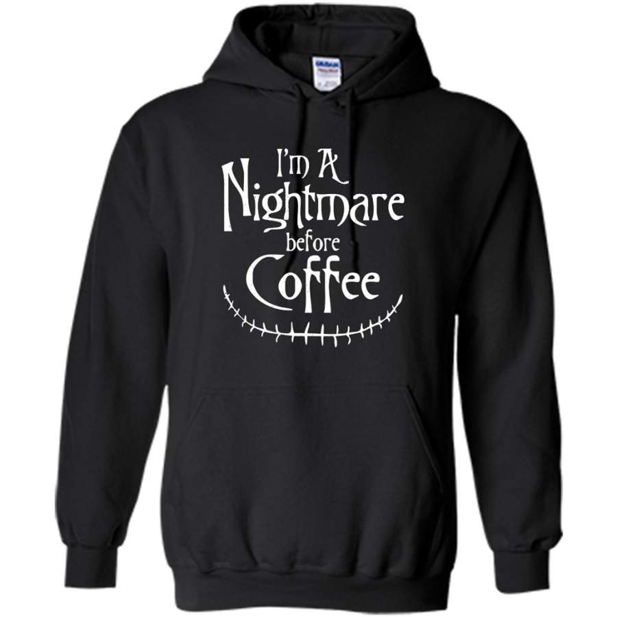 A Nightmare Before Coffee, Halloween Gift – Gildan Heavy Blend Hoodie