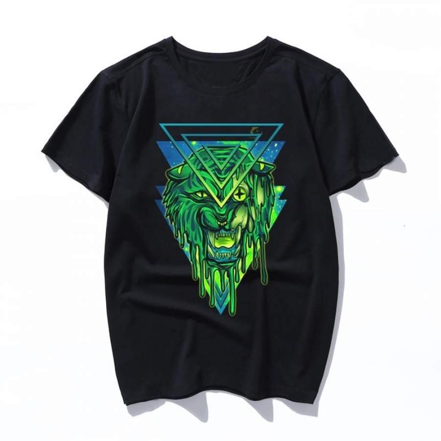 tiger melt T Shirt Men Large Mens T-Shirt Retro Summer/Autumn Women Short Sleeve Cotton Tops Casual Shirt