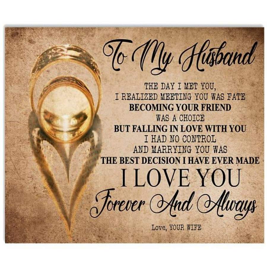 TO MY HUSBAND Horizontal Poster