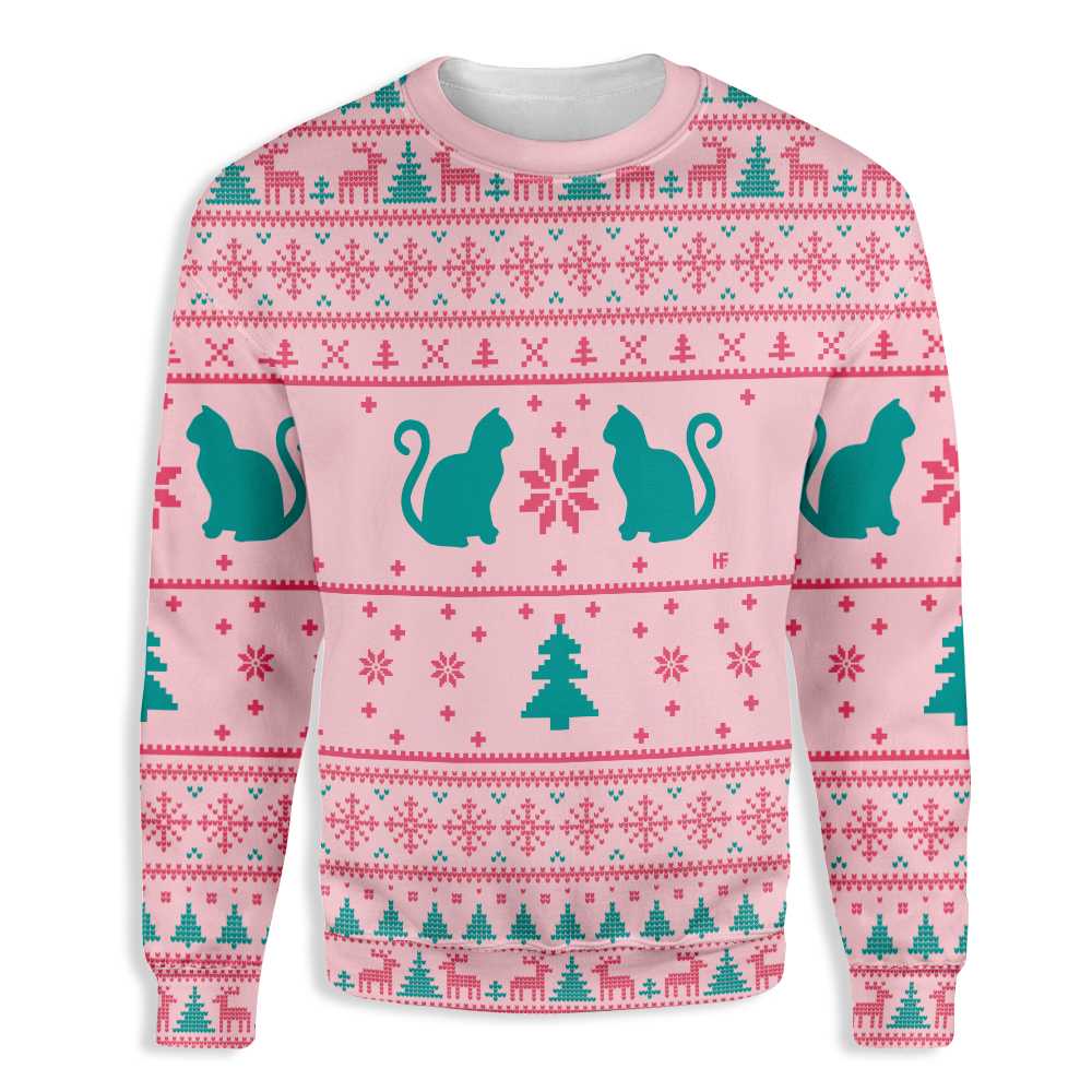 Cats Love Christmas Ugly Christmas Sweater | For Men & Women | Adult | Us5382