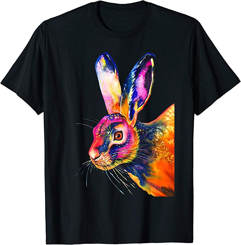 cute bunny colorful pop art artistic rabbit lovers T-Shirt