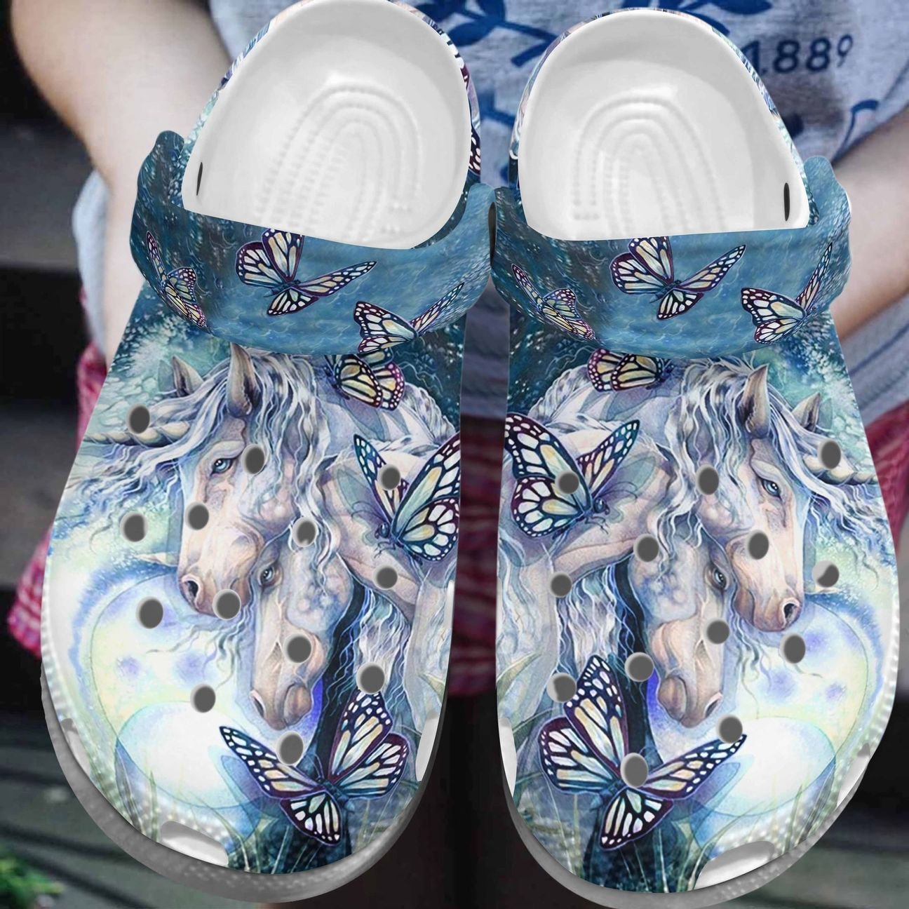 Butterfly Personalized Clog, Custom Name, Text, Color, Number Fashion Style For Women, Men, Kid, Print 3D Magical Wings