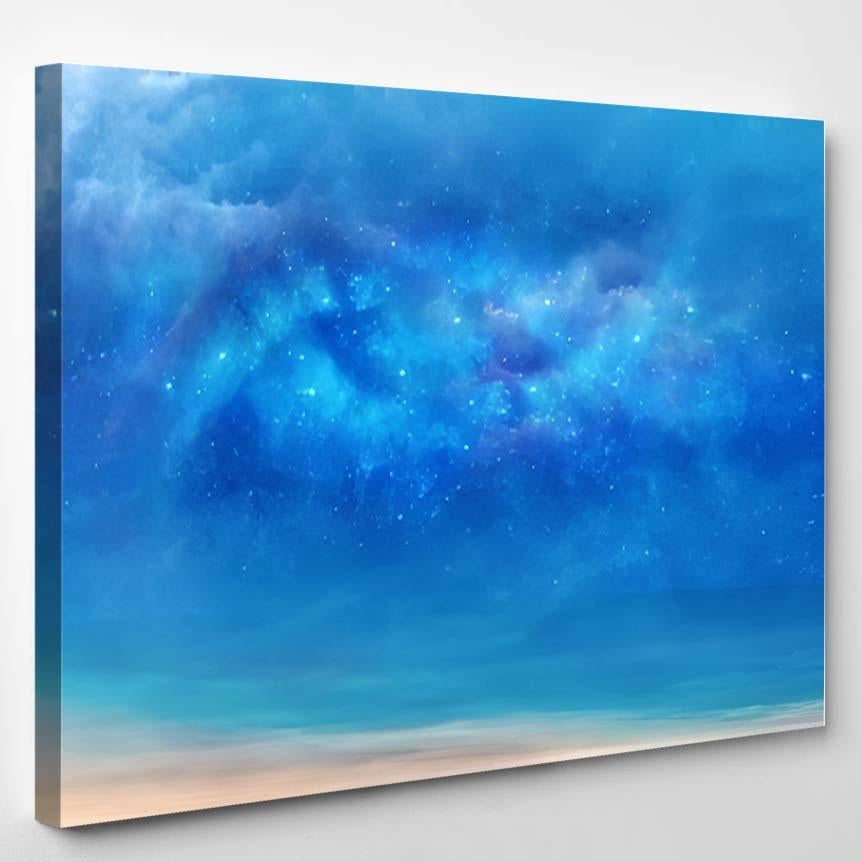 Abstract Artistic Colorful Nebula Galaxy Background – Galaxy Sky And Space Canvas Print