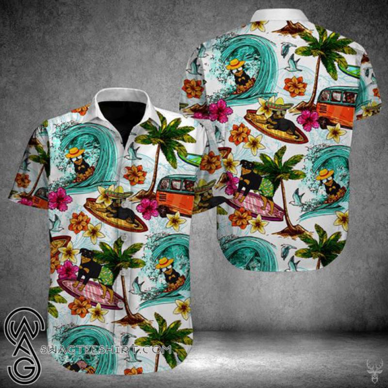 Beach hawaii rottweiler hawaiian shirt – Maria