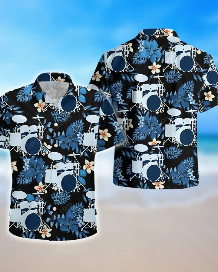 Drum Floral Hawaii Summer Hawaii Shirts For Aloha Beach Shirt Ha25014