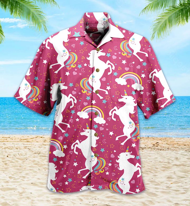 Unicorn Cute Pink Hawaii Shirt Ha39392