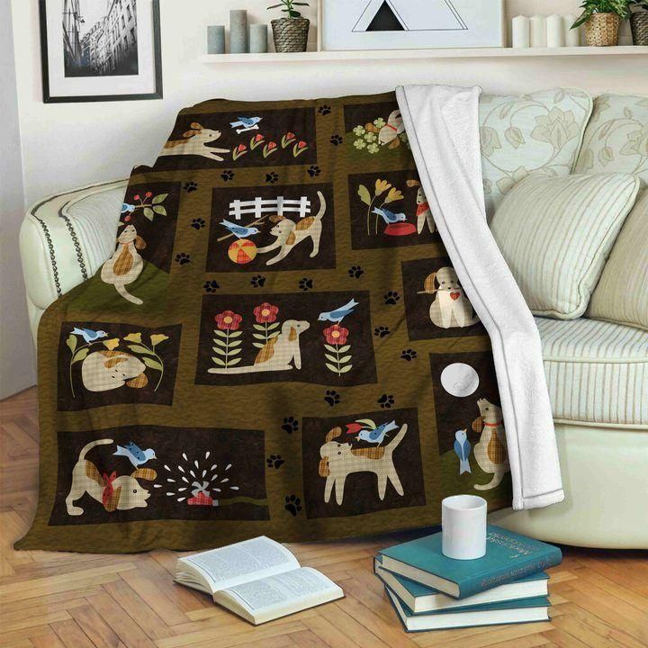 Beagle Dog Is Friend Fleece Blanket, Sherpa Blanket, Gift For Parent, Family Member, Friends Gift, Christmas Gift, Home Decor, Home Living