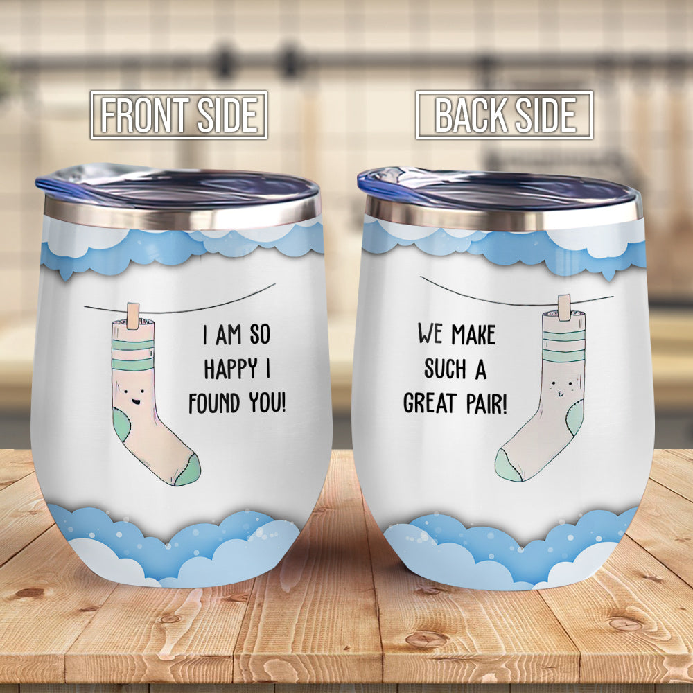 Couple Shocks So Happy I Found You Couple Gift Ablz0707002Z Wine Tumbler