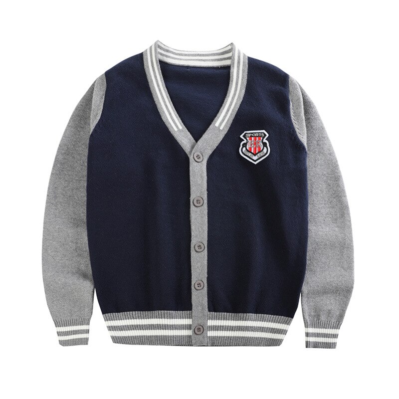 4-17 Years Unisex Kids Cardigan Sweater Buttons Jacket Boy Coat 100% Cotton 4 6 8 9 10 12 14 17 Years Old Kids Clothes OBC225136 alx