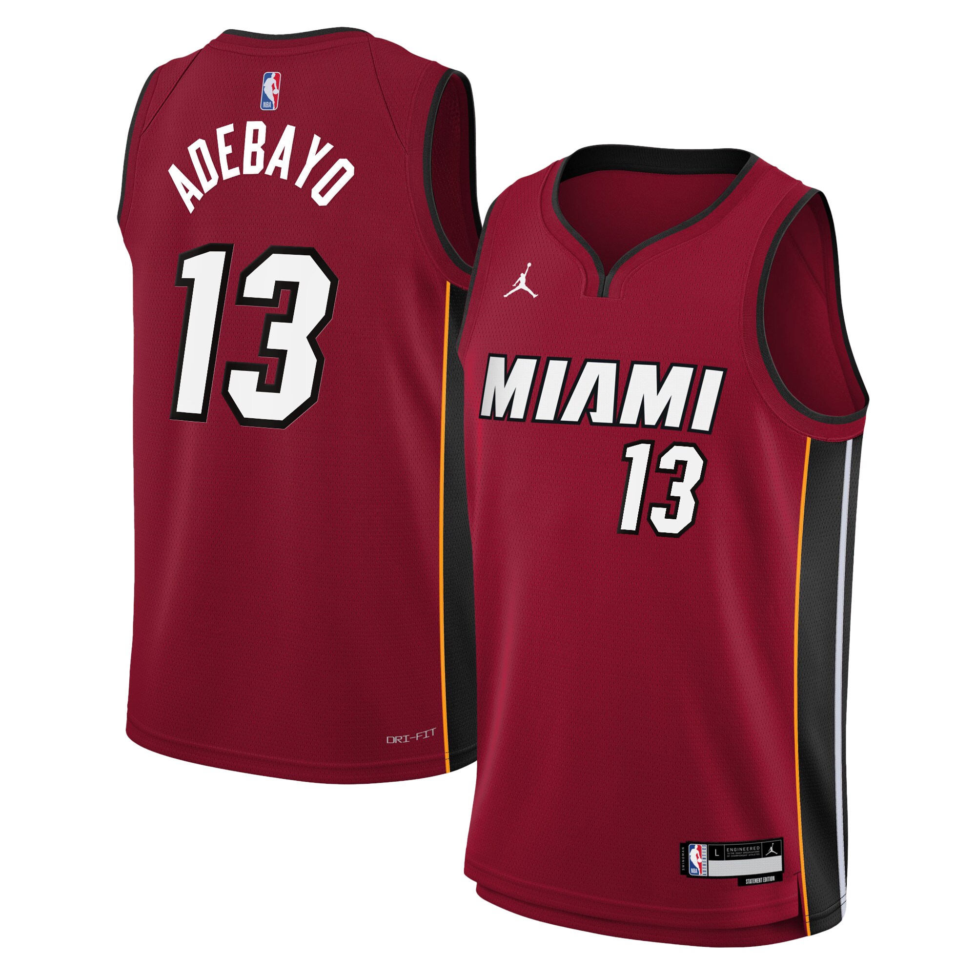 Miami Heat Jordan Statement Edition Swingman Jersey 22 – Red – Bam Adebayo – Youth