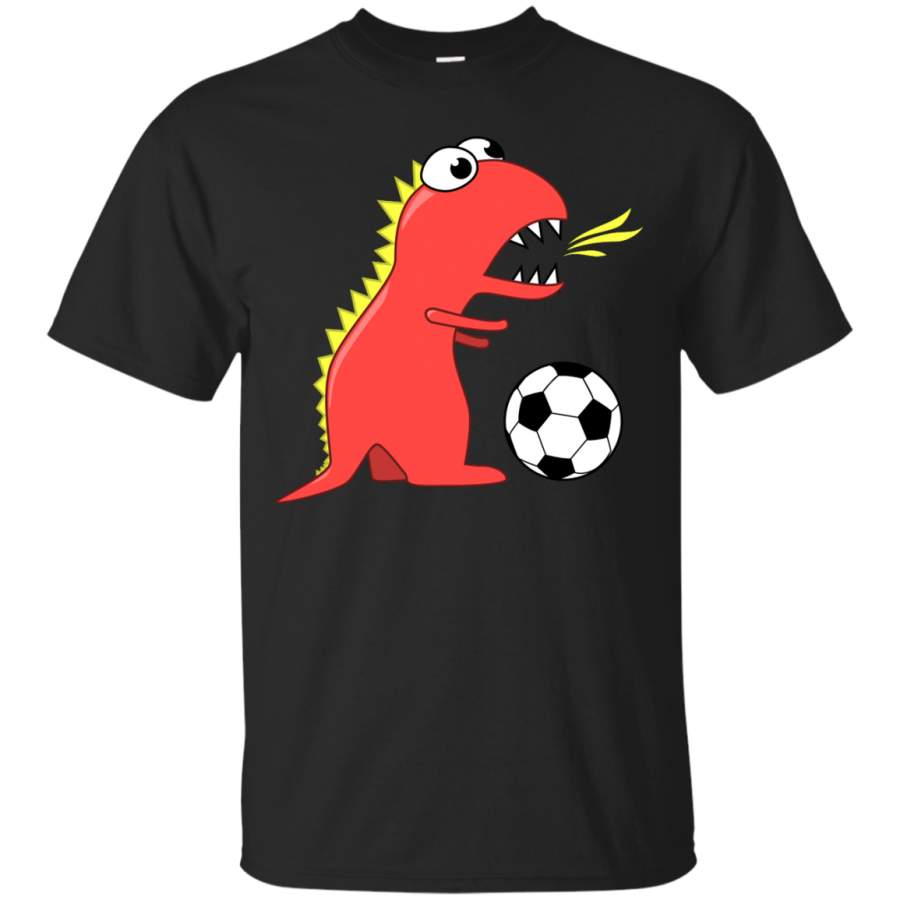 ANIMAL – Cartoon Dinosaur Playing Soccer T Shirt & Hoodie