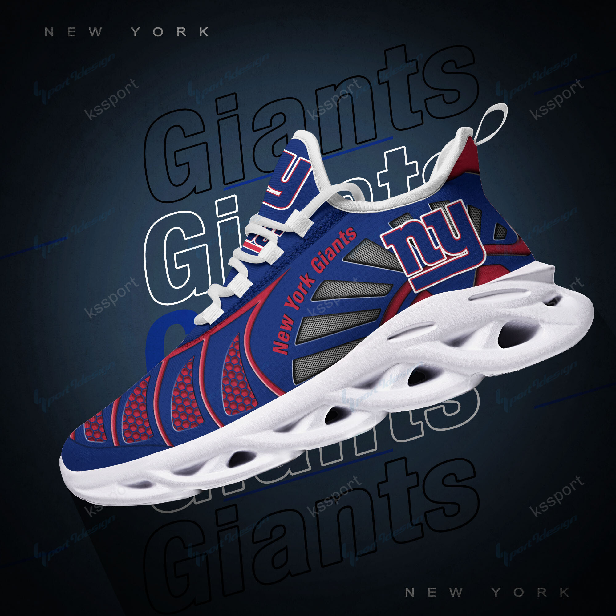 New York Giants Yezy Running Sneakers Bg988