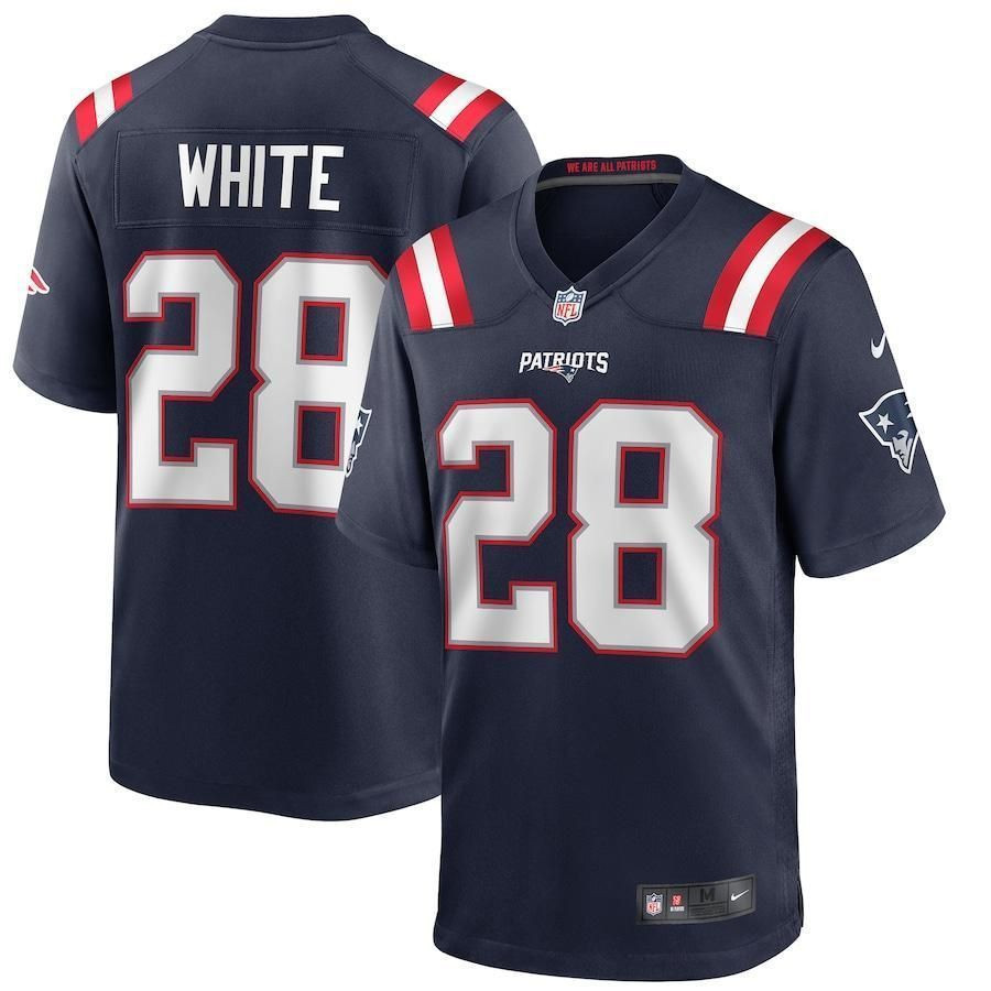 New England Patriots James White Navy Game 3D Jersey