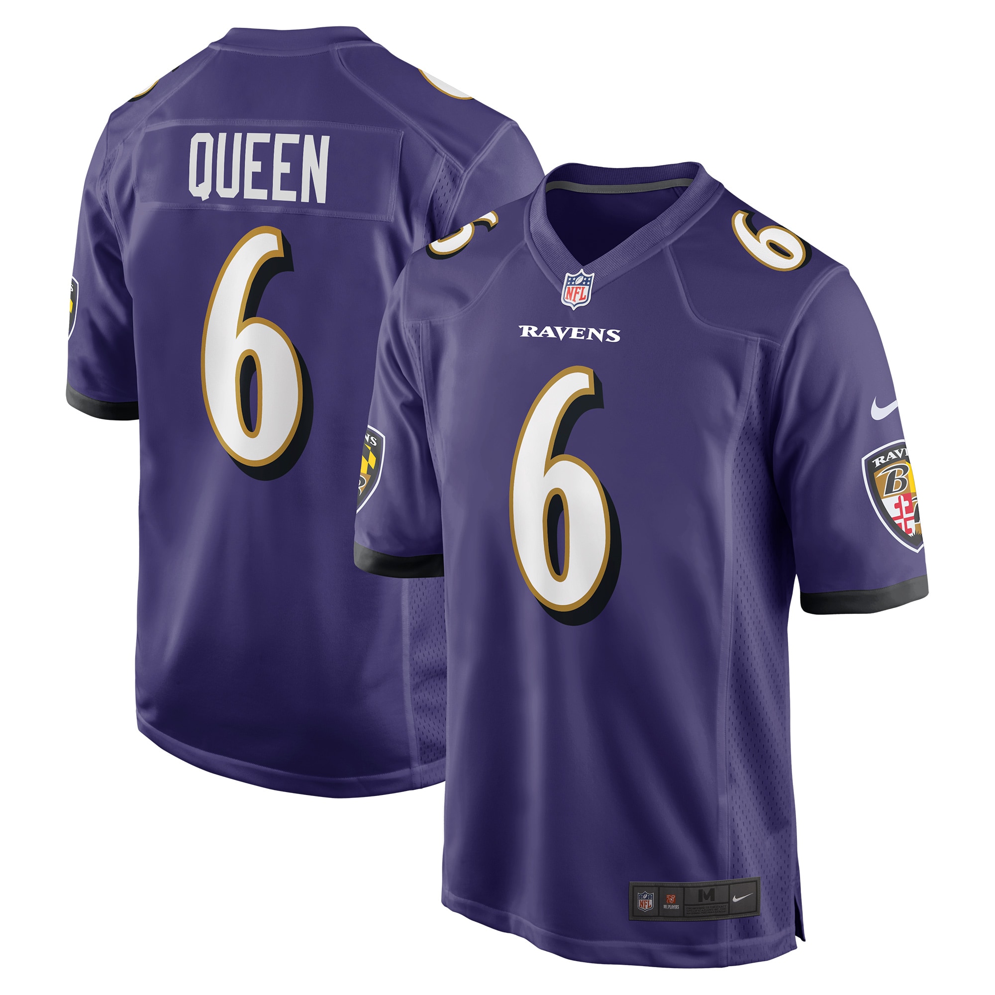 Patrick Queen Baltimore Ravens Game Player Jersey – Purple