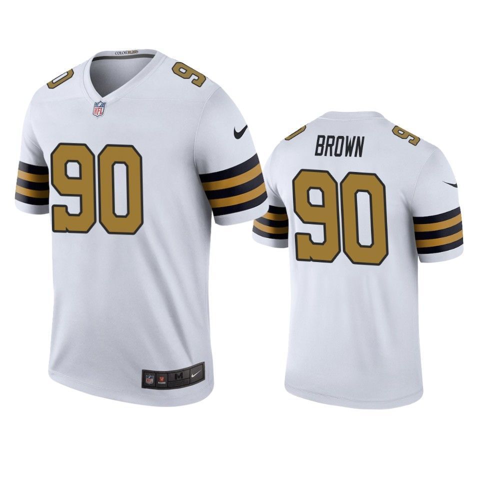 New Orleans Saints Malcom Brown Color Rush Legend White Jersey Men