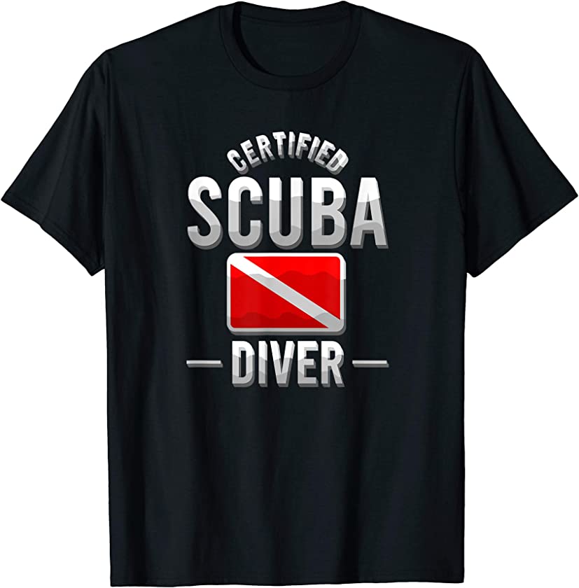 Certified Scuba Diver Flag Vintage Dive Logo Diver Gift T-Shirt