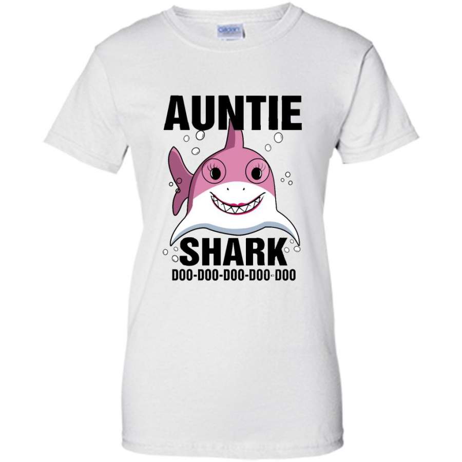 Auntie Shark Doo Doo Doo Doo Doo Doo (w) – Gildan Women Shirt