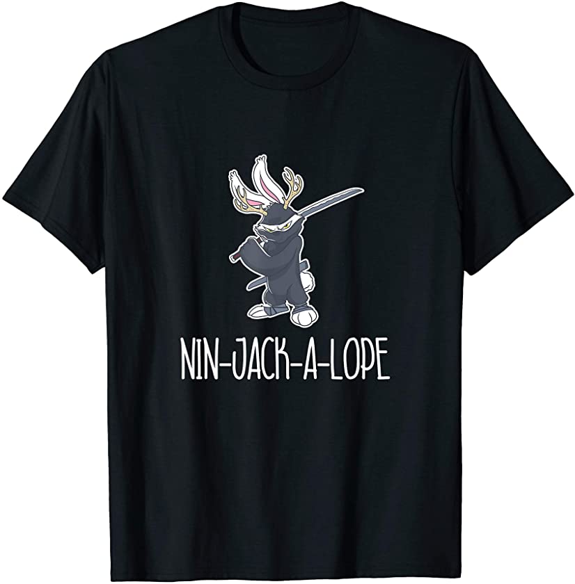 Ninjack A Lope Rabbit Assassin Bunny Hare Pet Animal Ninja T-Shirt