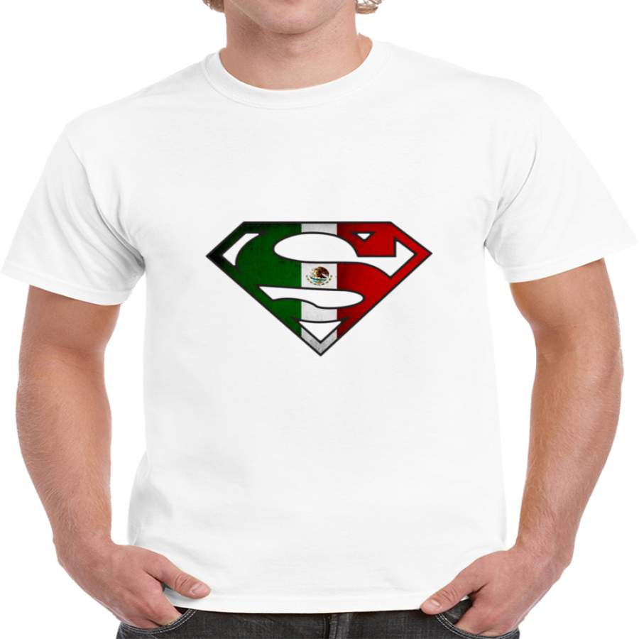 Superman Shield – Mexican Flag T Shirt