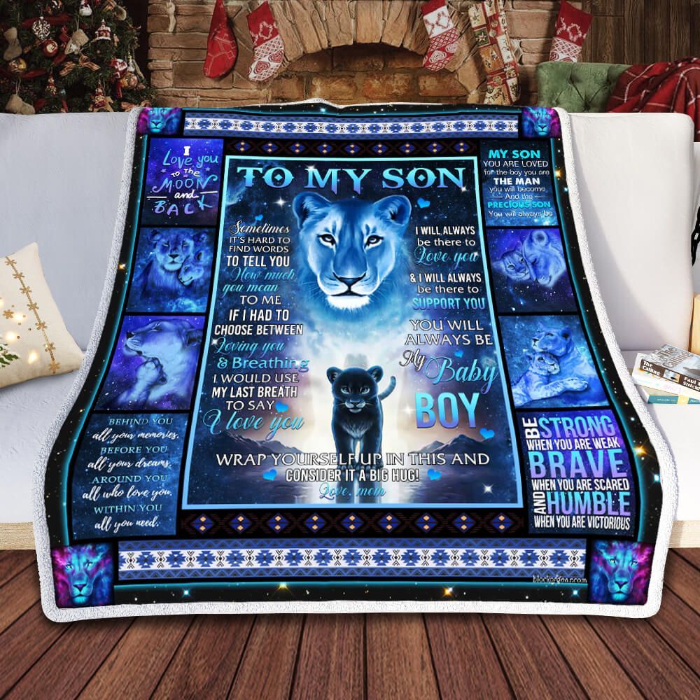 To My Son. Lion Sofa Throw Blanket