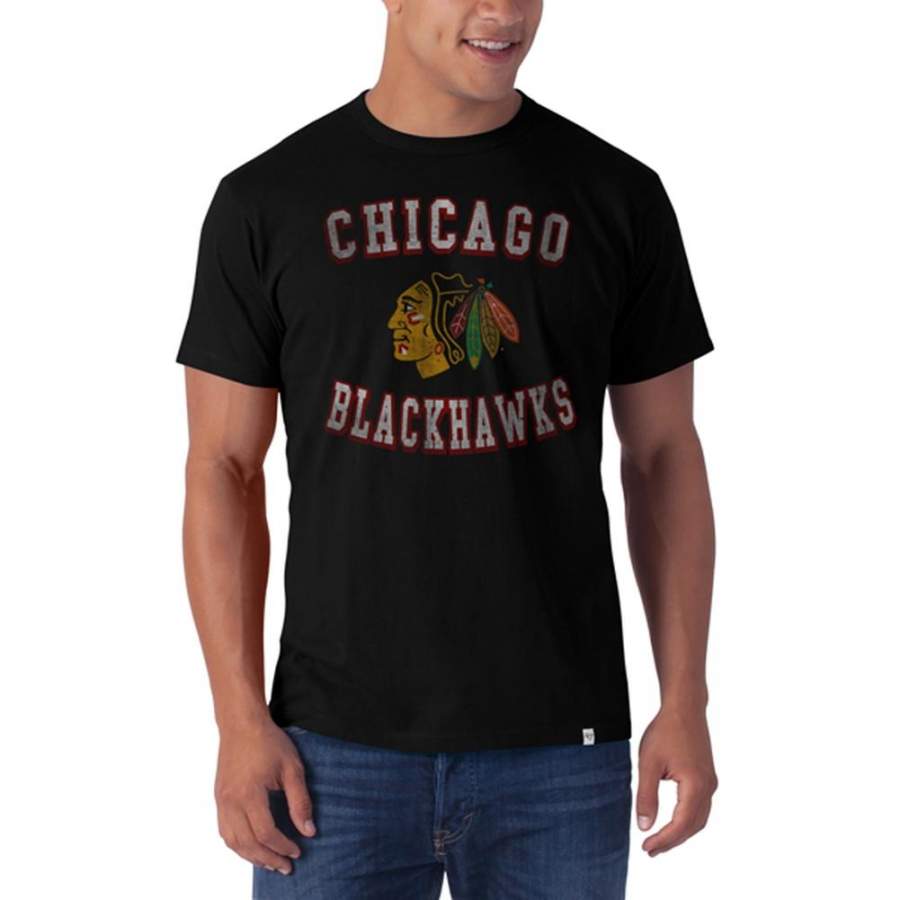 Chicago Blackhawks – Logo Flanker Premium T-Shirt