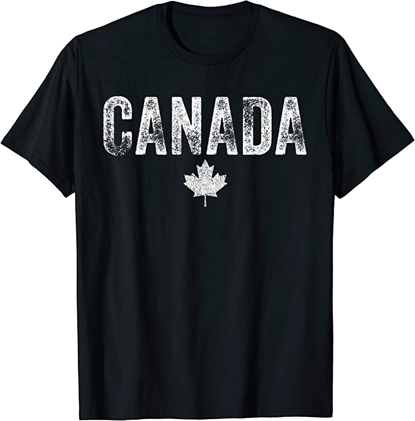 CANADA Vintage Distressed Flag Leaf Maple Pride Men Women T-Shirt