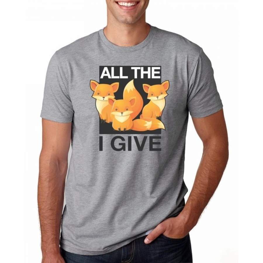 All The Fox I Give Hiphop Pose Print T-shirt Men Harajuku Funny Tee Shirt Cartoon Anime T Shirt Fashion Top Fitness Tees