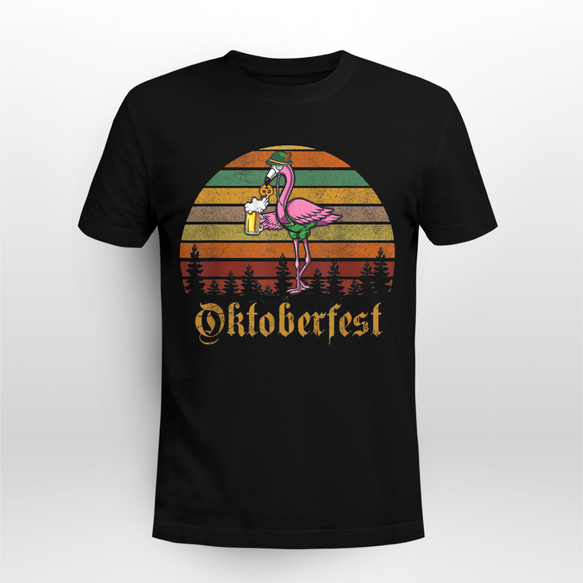 Retro Vtg Flamingo Beer Octoberfest T-Shirt