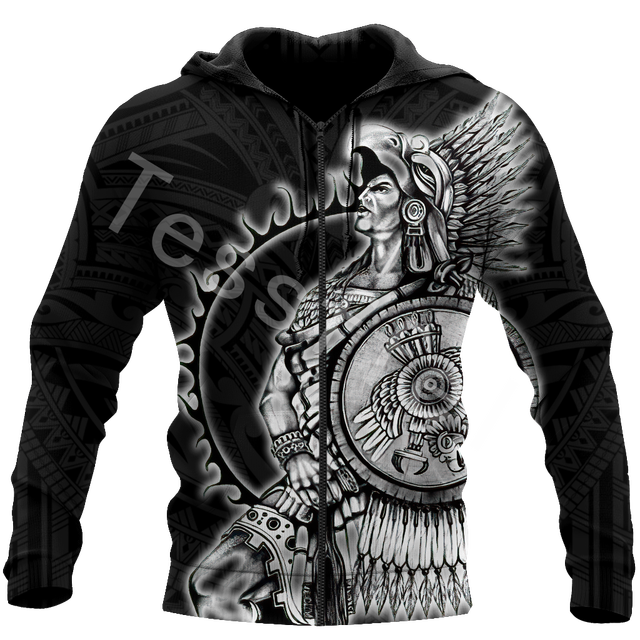 Tessffel Amazing Aztec Warrior 3D Printed Men/Women Sweatshirt Harajuku Zipper Hoodie Casual Unisex Jacket Pullover Style-A17 alx