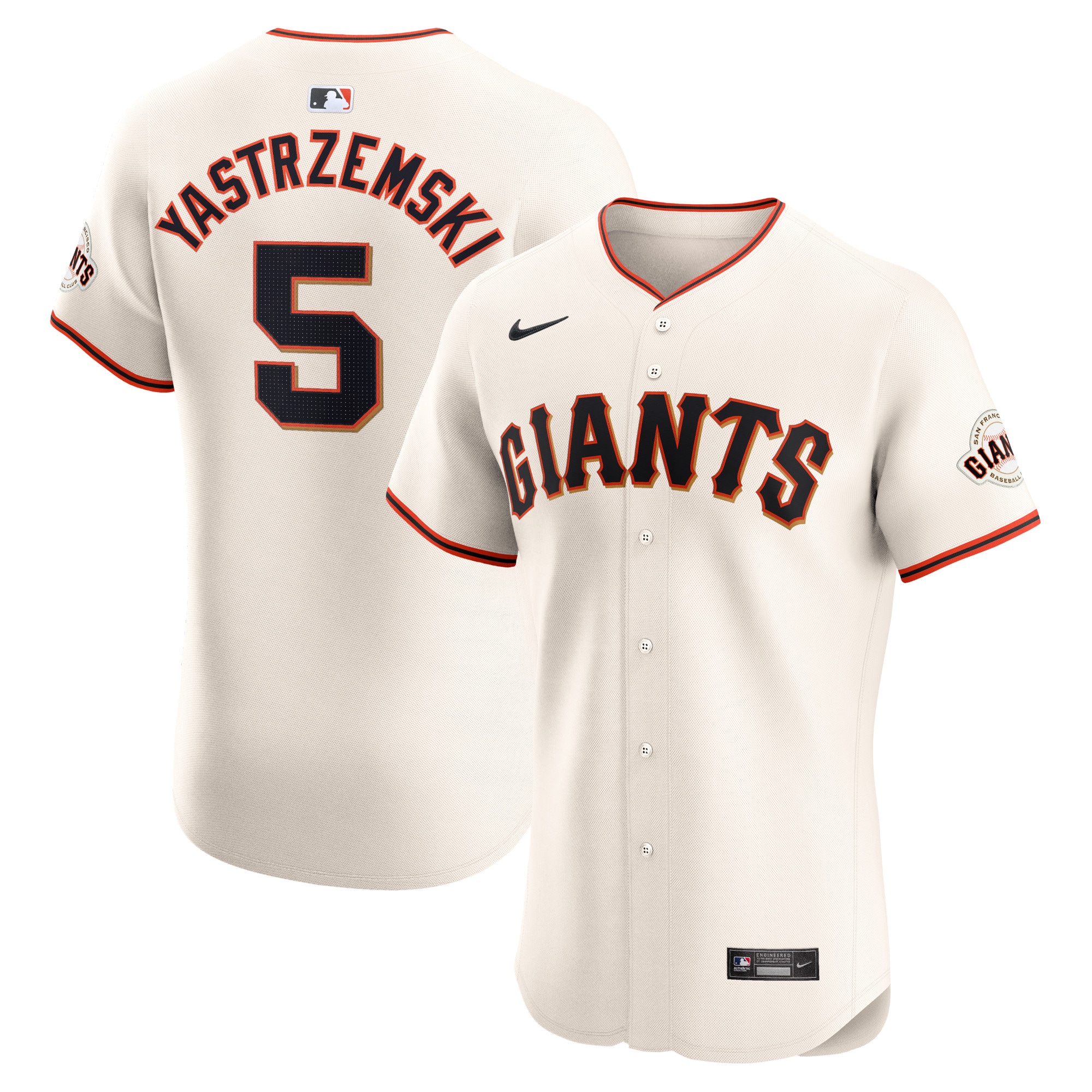 Mike Yastrzemski San Francisco Giants Home Elite Player Jersey – Cream