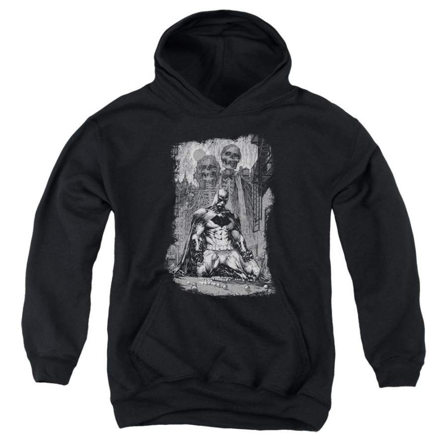 Batman – Sketchy Shadows Youth Pull Over Hoodie