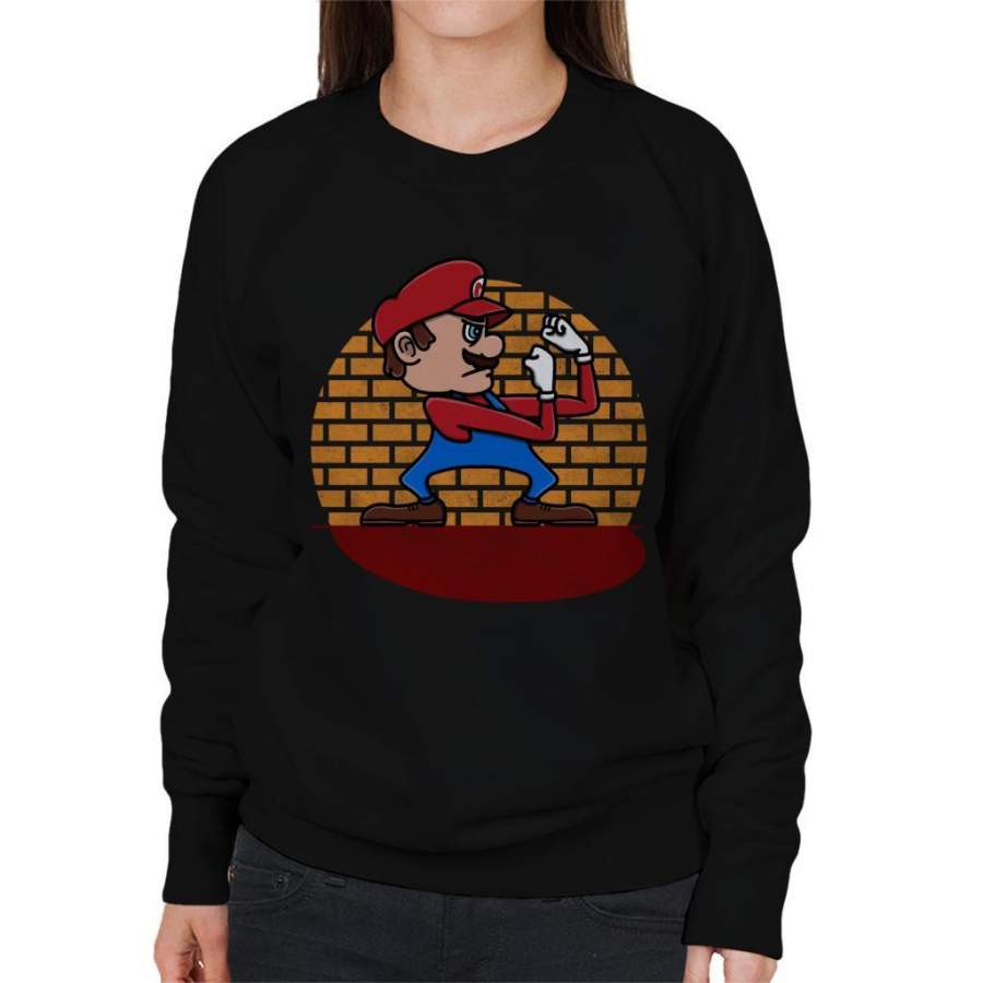 Super Mario Fighting Italian Women’s Sweatshirt