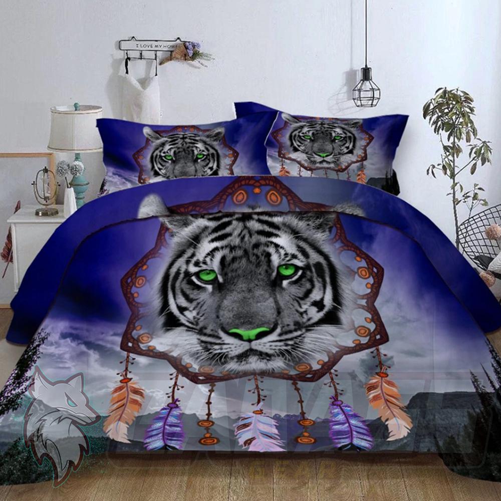 3D Tiger Dreamcatcher Bed set