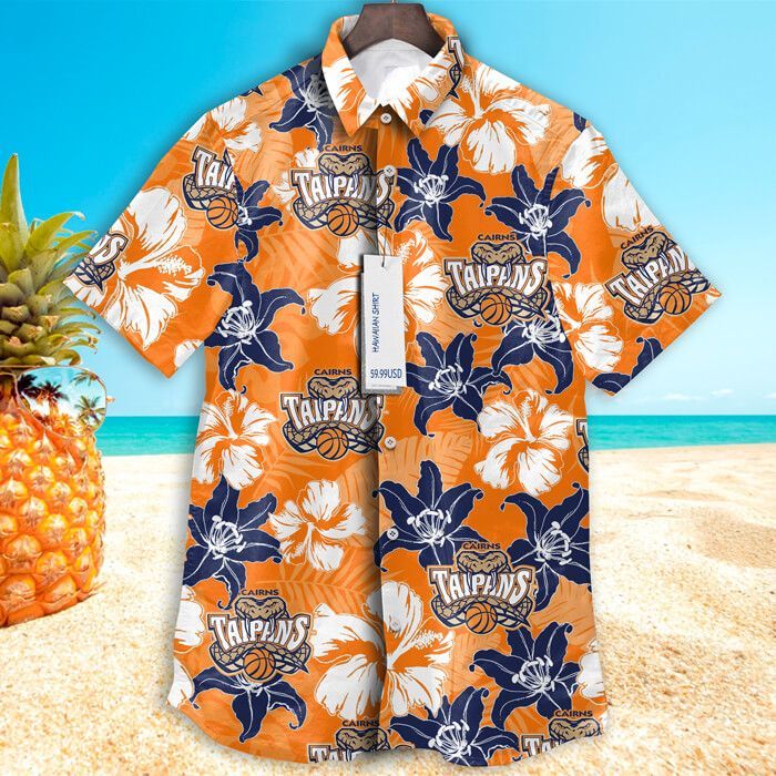 Cairns Taipans Hawaii Shirt Tropical Flower Short Sleeve Ha32436