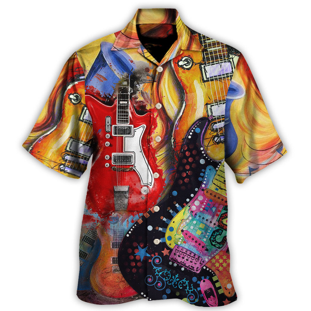 Guitar Galaxy Amazing Background Colorful Hawaii Shirt Ha41907