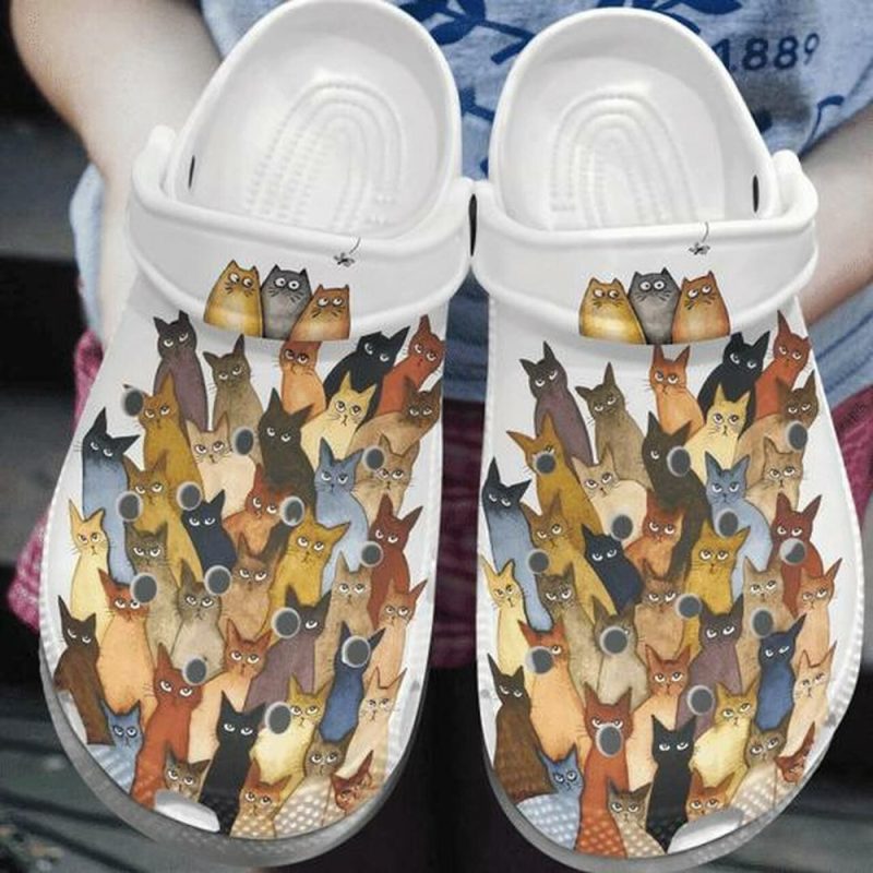 Funny Family Cat Personalized 5 Gift For Lover Rubber clog Shoes Comfy Footwear