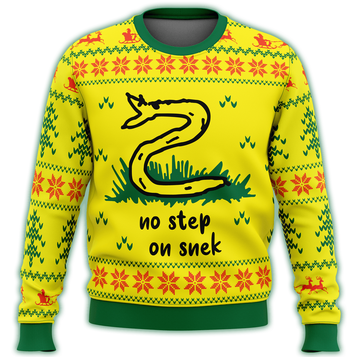 No Step On Snek Premium Ugly Christmas Sweater T-Shirt