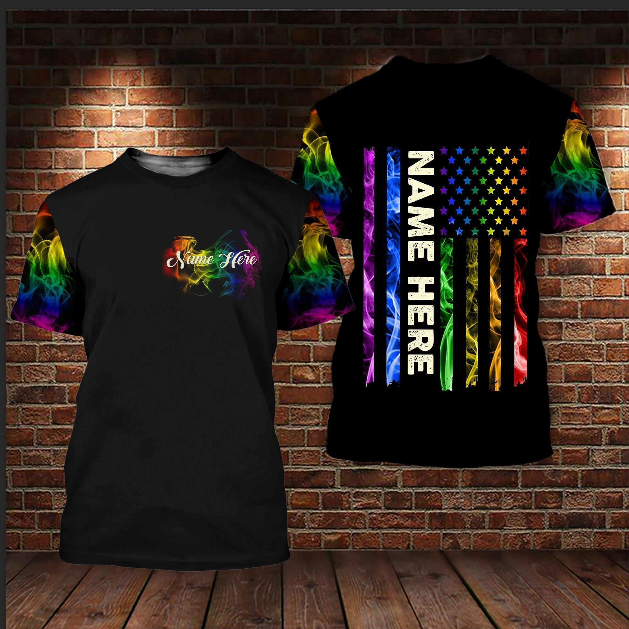 Personalized Lgbtq Shirts Pride Smoke Pattern For Lgbt Pride Month, Gaymer Shirt