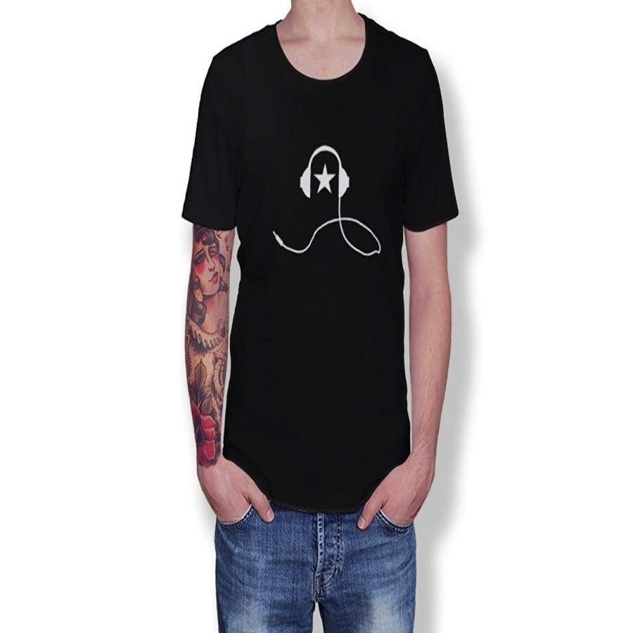 Star Headphones Music Lover Short Sleeve T-Shirt