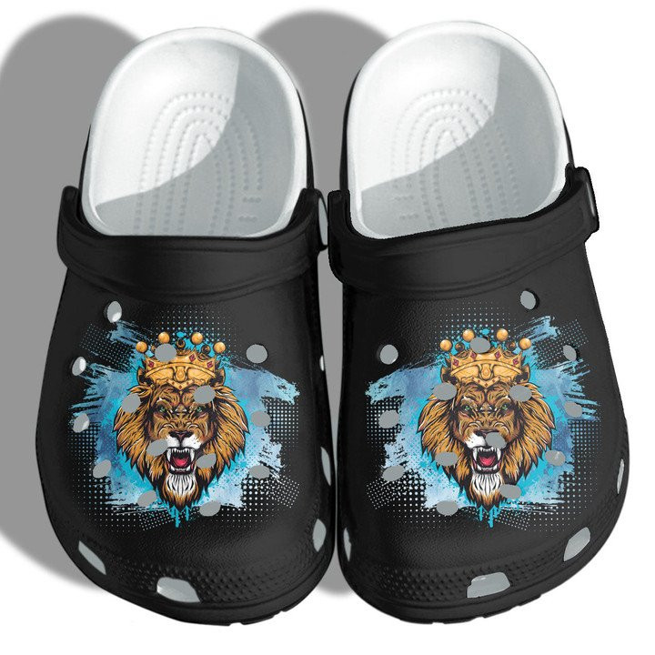 Lion Father Black King Shoes Black Lion clogs Clogs