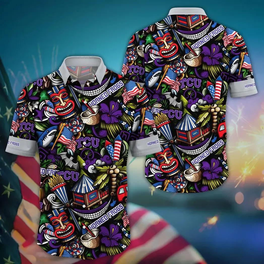 Tcu Horned Frogs Ncaa Flower Aloha Hawaiian Shirt 13, Ncaa Hawaiian Shirt