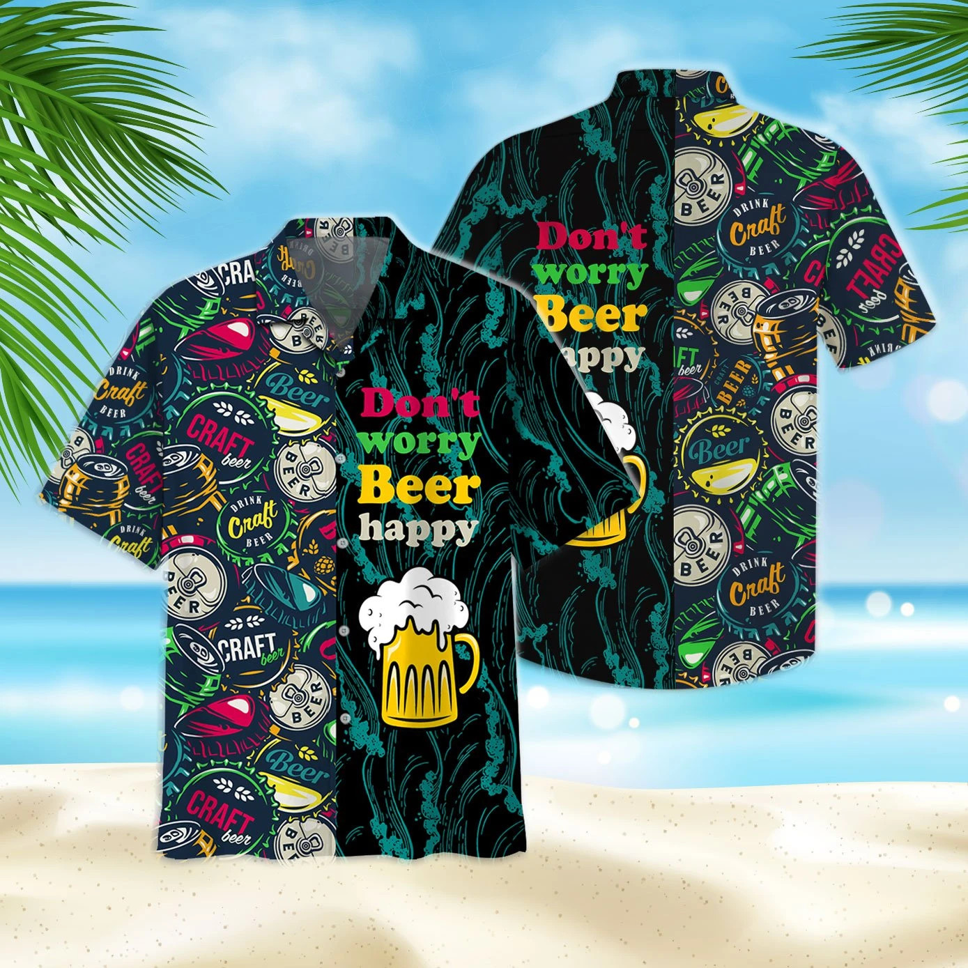 Beer Happy Hawaii Shirt Unisex Adult Ha106406