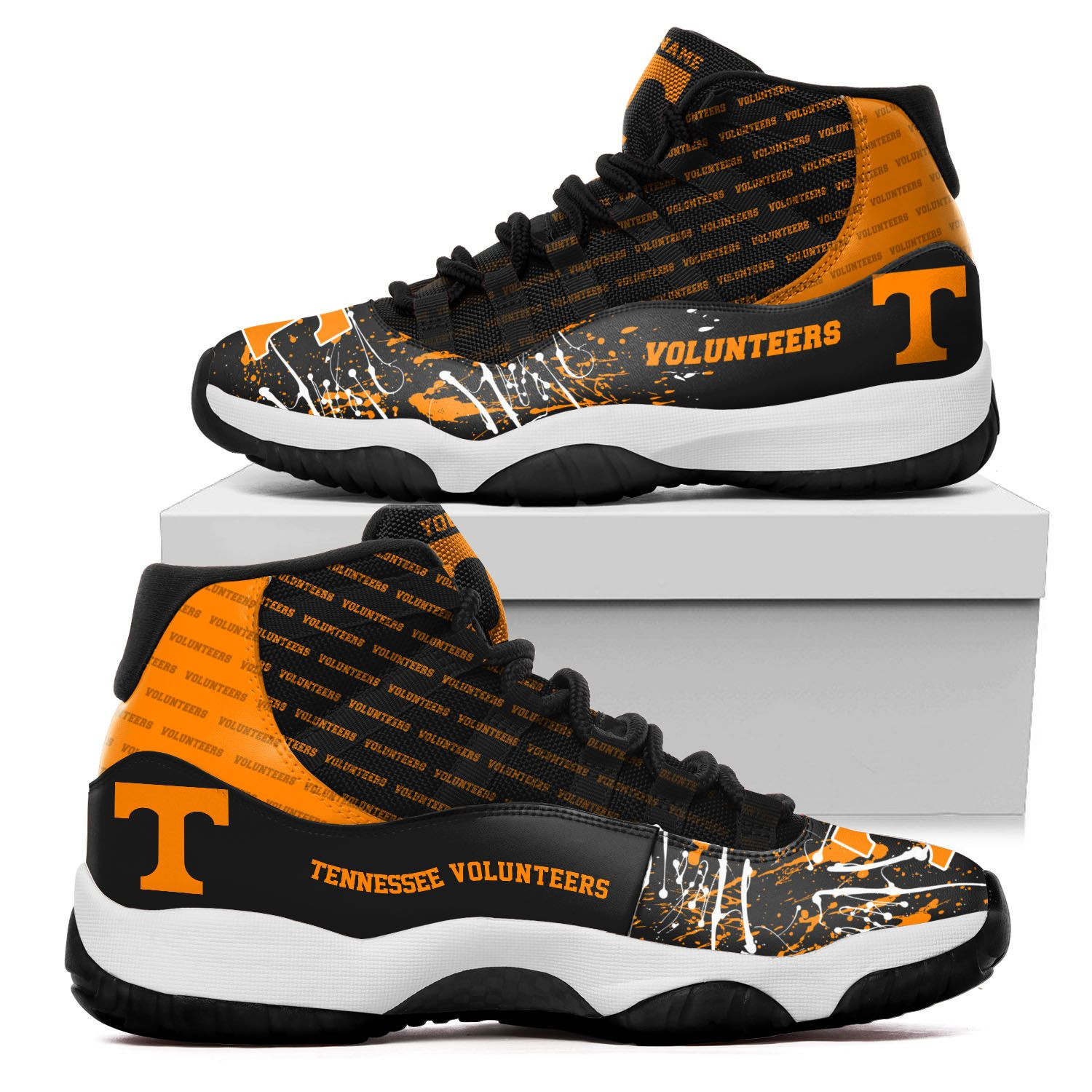 Custom Name Tennessee Volunteers Air Jd 11 Sneakers Shoes 148 For Football Fans University Of Tennessee