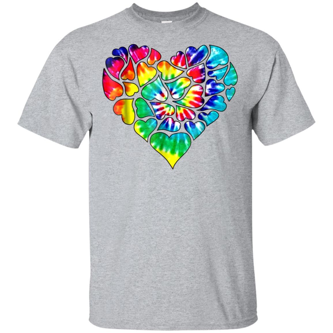 Tye Dye Heart Candy Couples Romantic Valentines Day Shirt