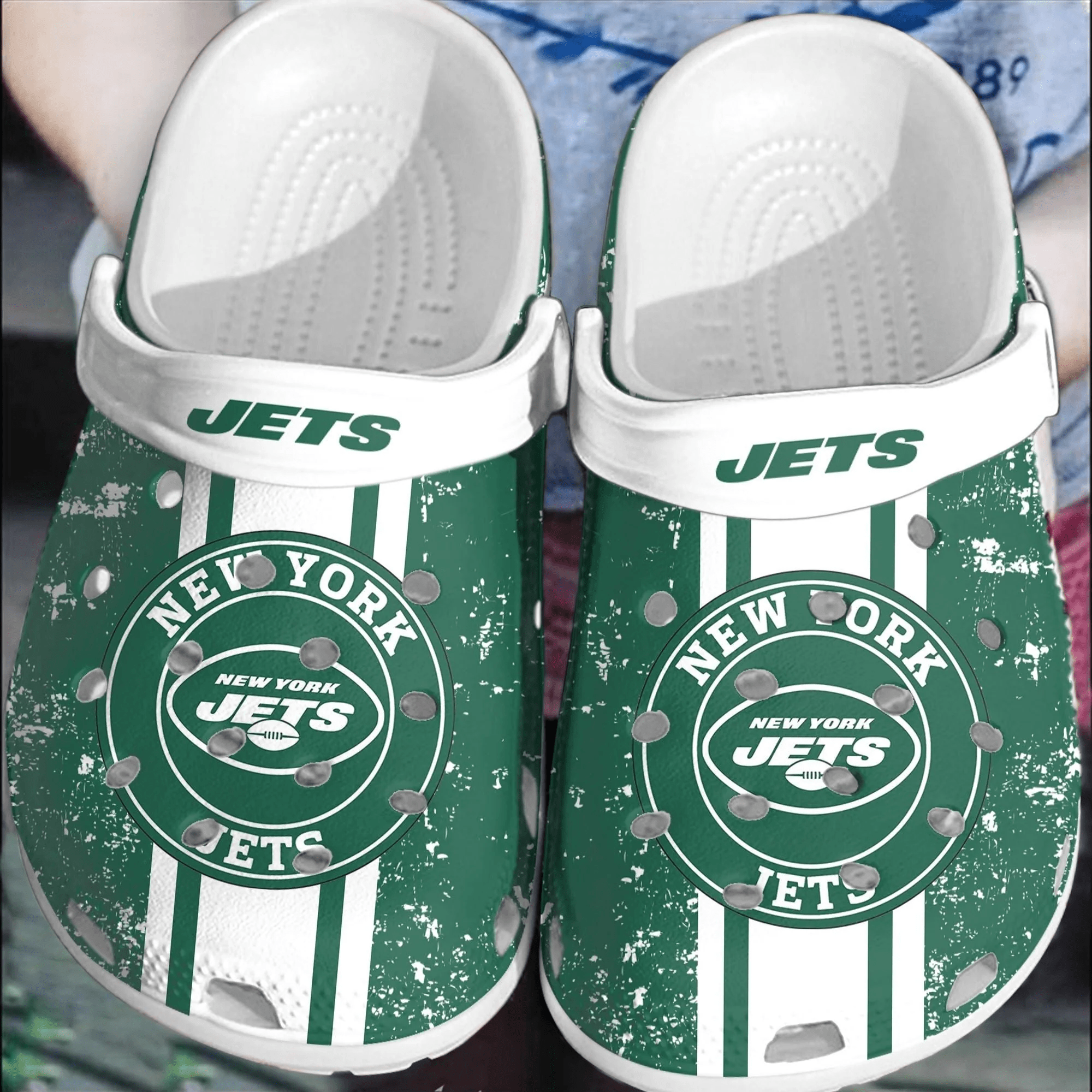 NFL New York Jets Football Crocss Comfortable Crocband Clogs Shoes For Men Women