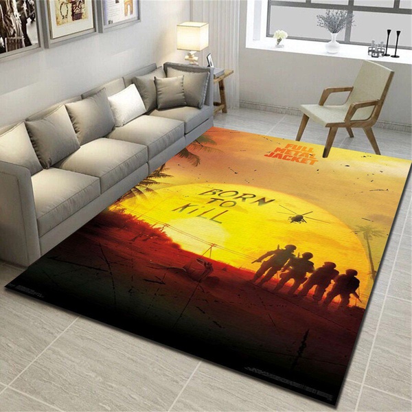 Stanley Kubrick S Full Metal Jacket Sunset One Sheet Rug, Living Room Carpet