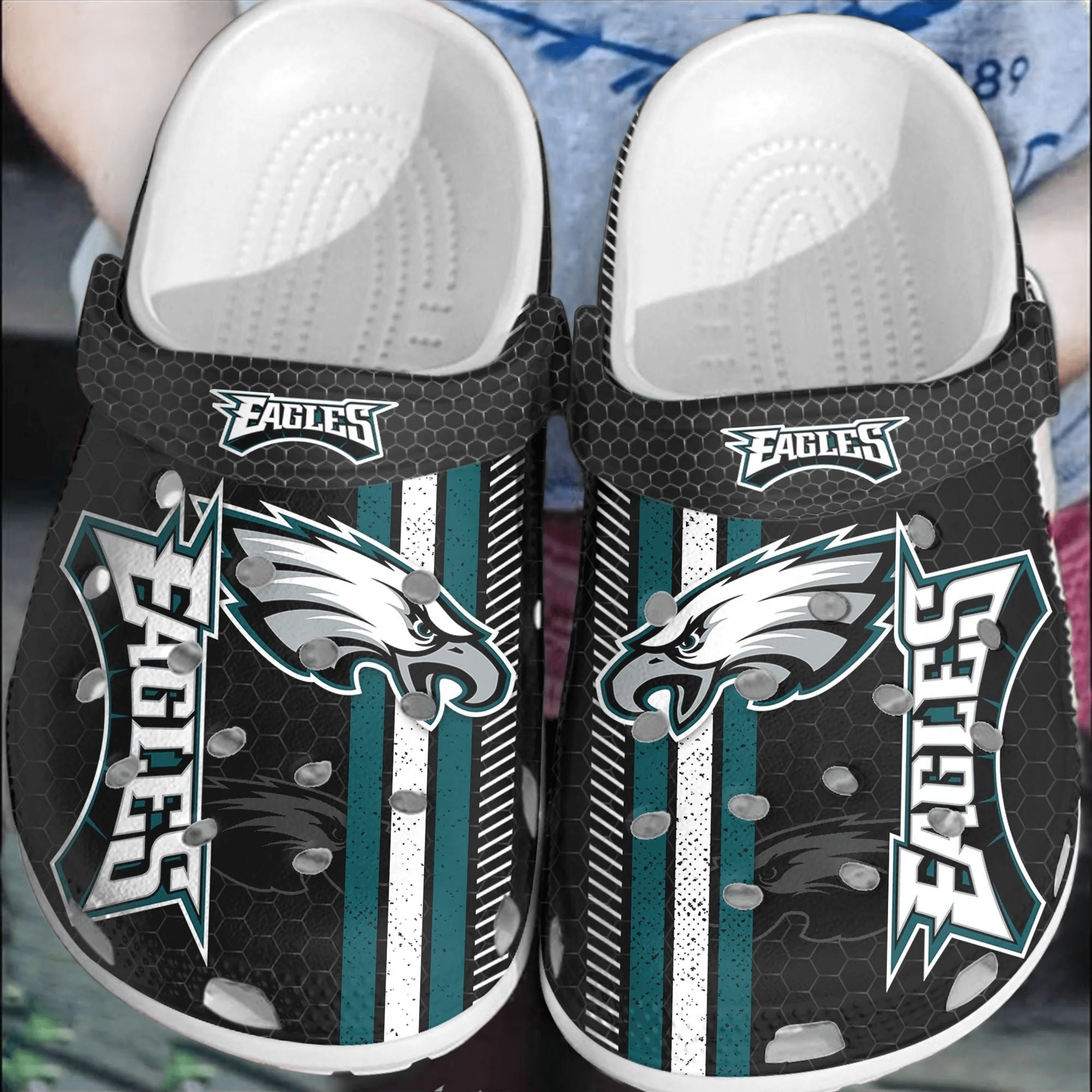 NFL Philadelphia Eagles Football Crocband Crocss Shoes Comfortable Clogs For Men Women