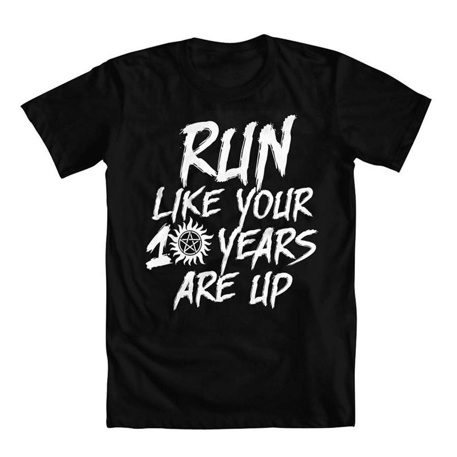 Supernatural ”Run Like Your 10 Years Are Up” Men’S T-Shirt